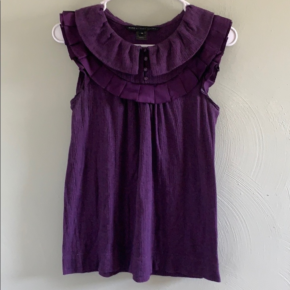 Marc by Marc Jacobs Sleeveless Ruffle Top,…